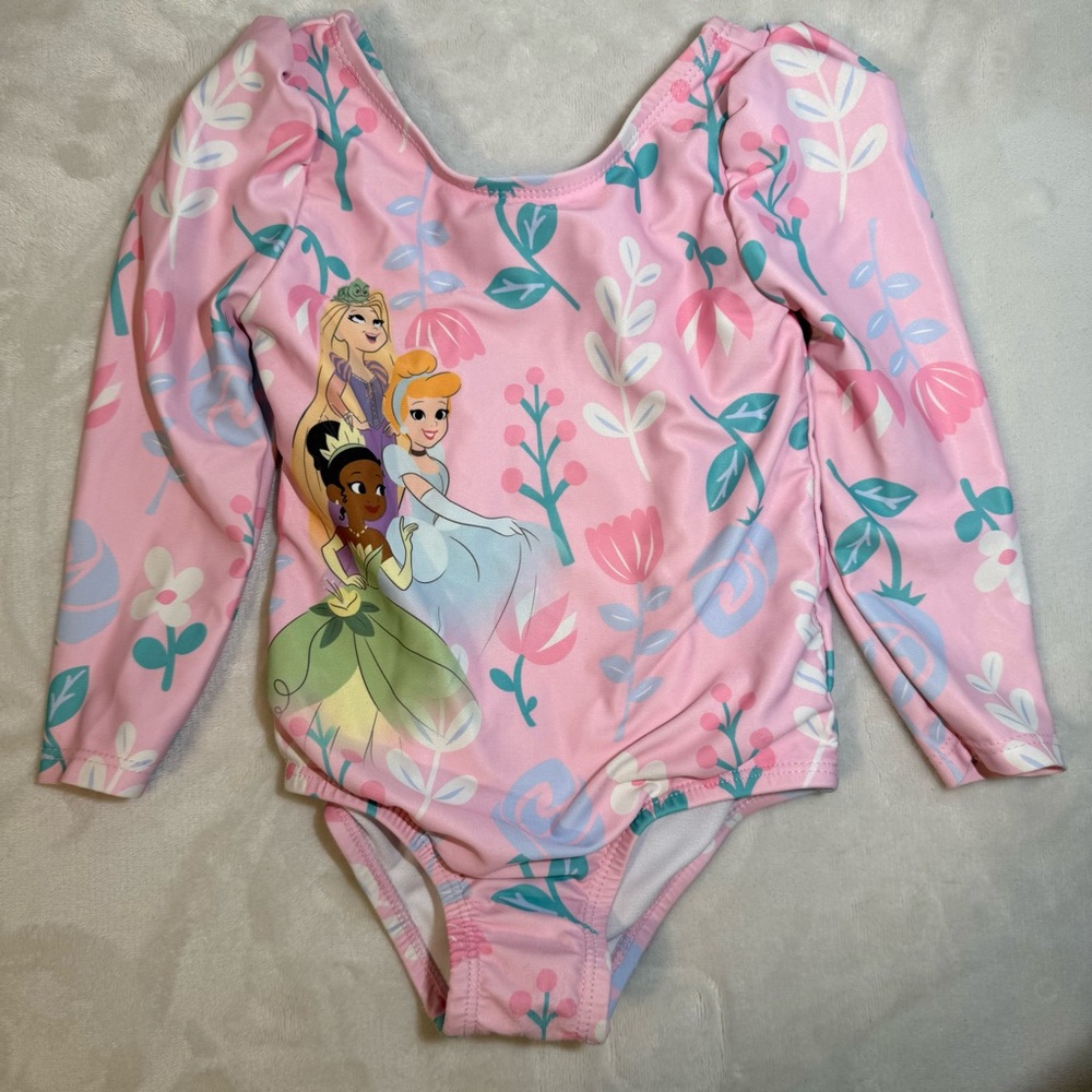 Disney‎ Princess Baby Girl Swimsuit Pink Long Sleeve 18M